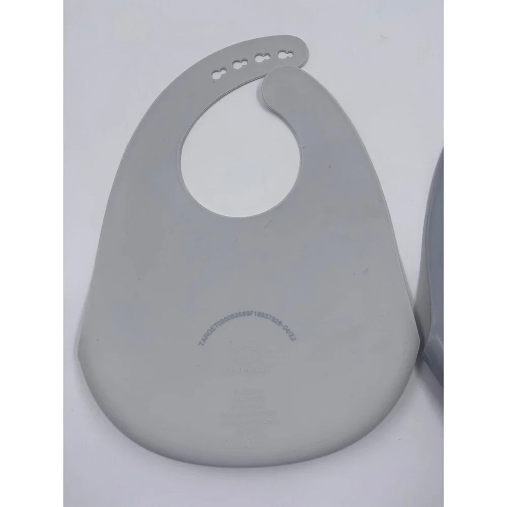 Cloud Island Silicone Baby Bibs Set Gray Fox Face & White Arrows